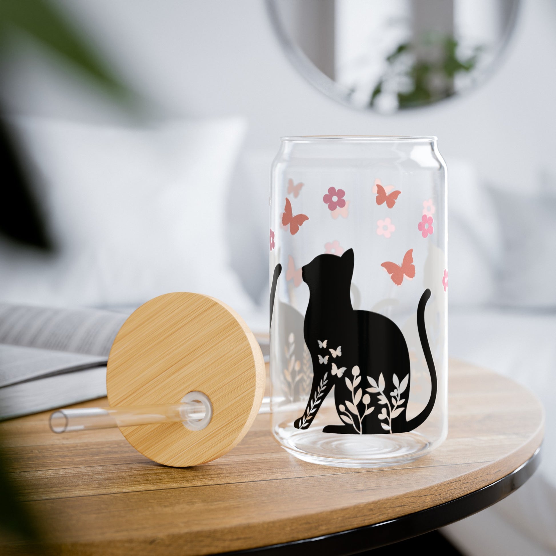 Cat Lover Sipper Glass - Kim’s Signature Beauty & Accessories    (Store description)