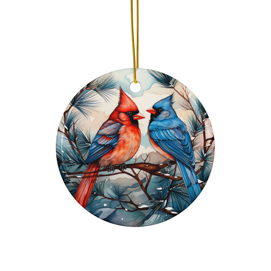 Cardianls Ceramic Ornaments, 2-Side Print - Kim’s Signature Beauty & Accessories    (Store description)