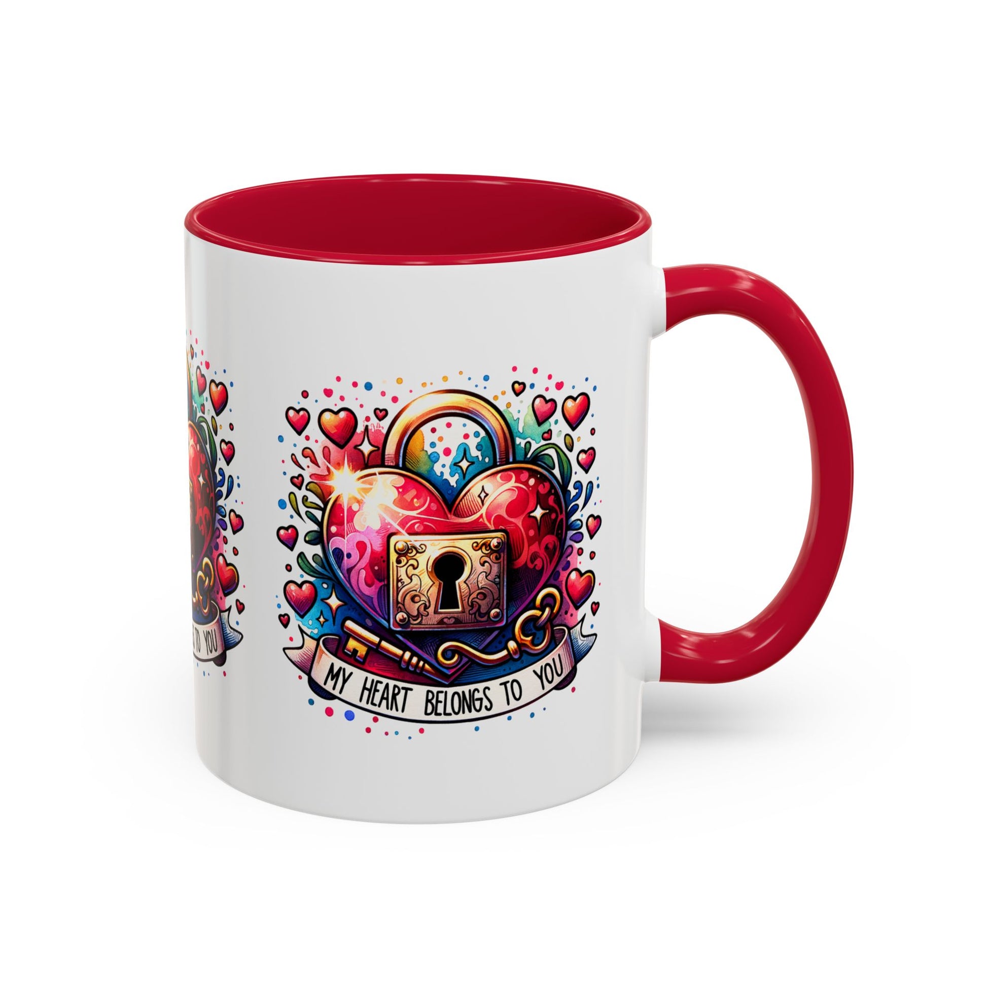 My Heart Belongs to You Colorful Mugs (11oz, 15oz) - Kim’s Signature Beauty & Accessories    (Store description)