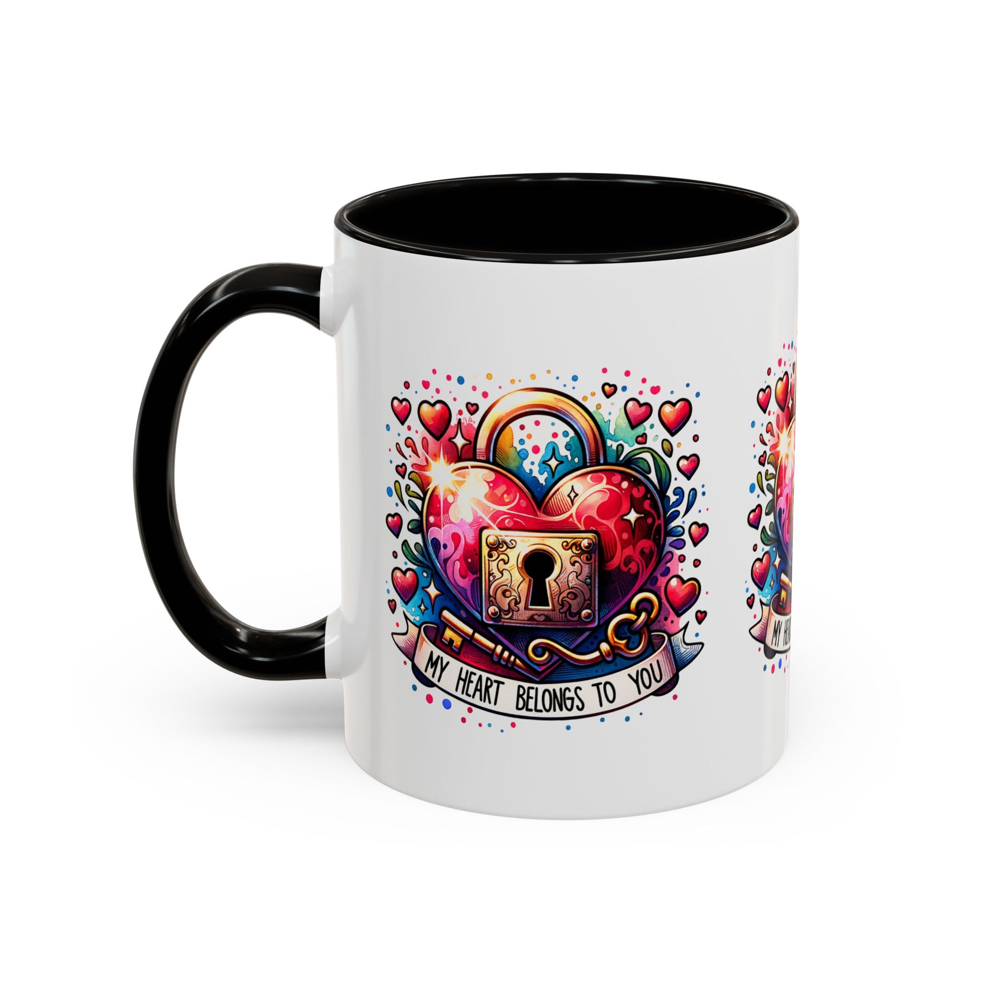 My Heart Belongs to You Colorful Mugs (11oz, 15oz) - Kim’s Signature Beauty & Accessories    (Store description)