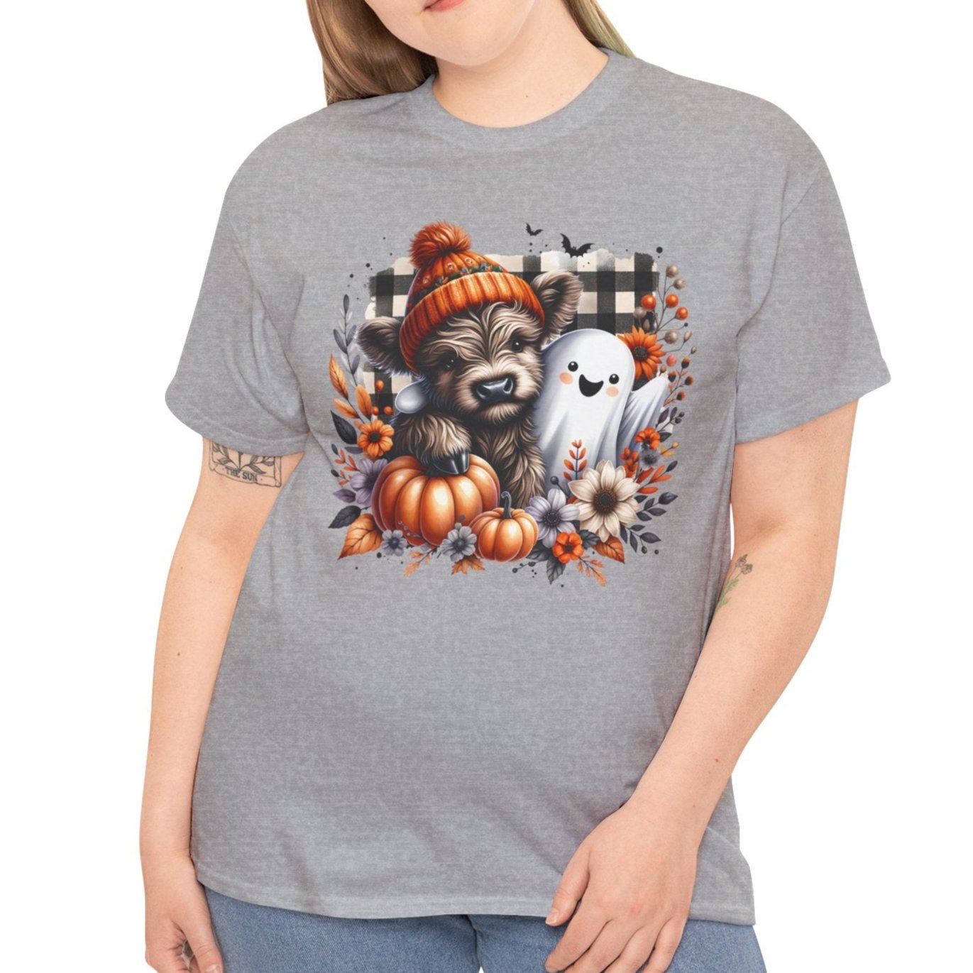 Fall cow, ghost & Pumkins Tee - Kim’s Signature Beauty & Accessories    