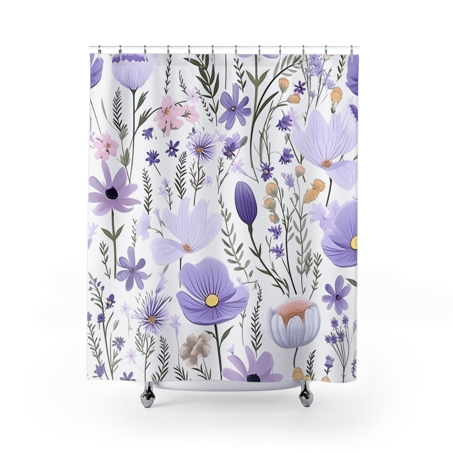Purple Floral | Shower Curtain - Kim’s Signature Beauty & Accessories    (Store description)
