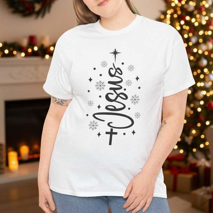 Jesus Christmas Tree T-Shirt – Faith-Inspired Holiday Tee - Kim’s Signature Beauty & Accessories    