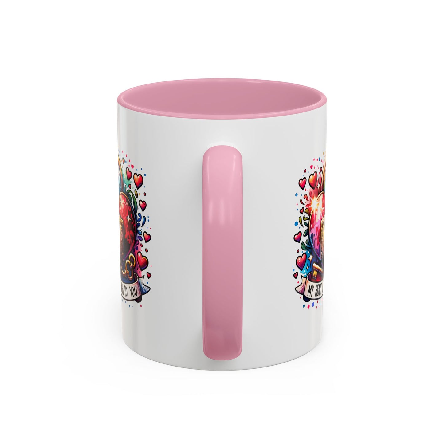 My Heart Belongs to You Colorful Mugs (11oz, 15oz) - Kim’s Signature Beauty & Accessories    (Store description)