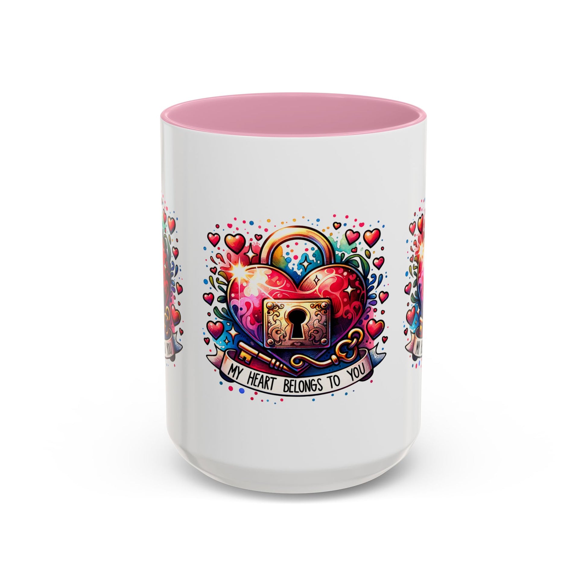 My Heart Belongs to You Colorful Mugs (11oz, 15oz) - Kim’s Signature Beauty & Accessories    (Store description)