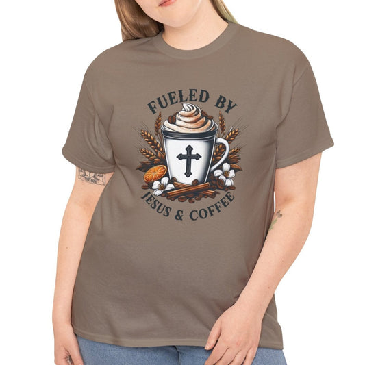 Fueled By Jesus & Coffee Tee - Kim’s Signature Beauty & Accessories    (Store description)