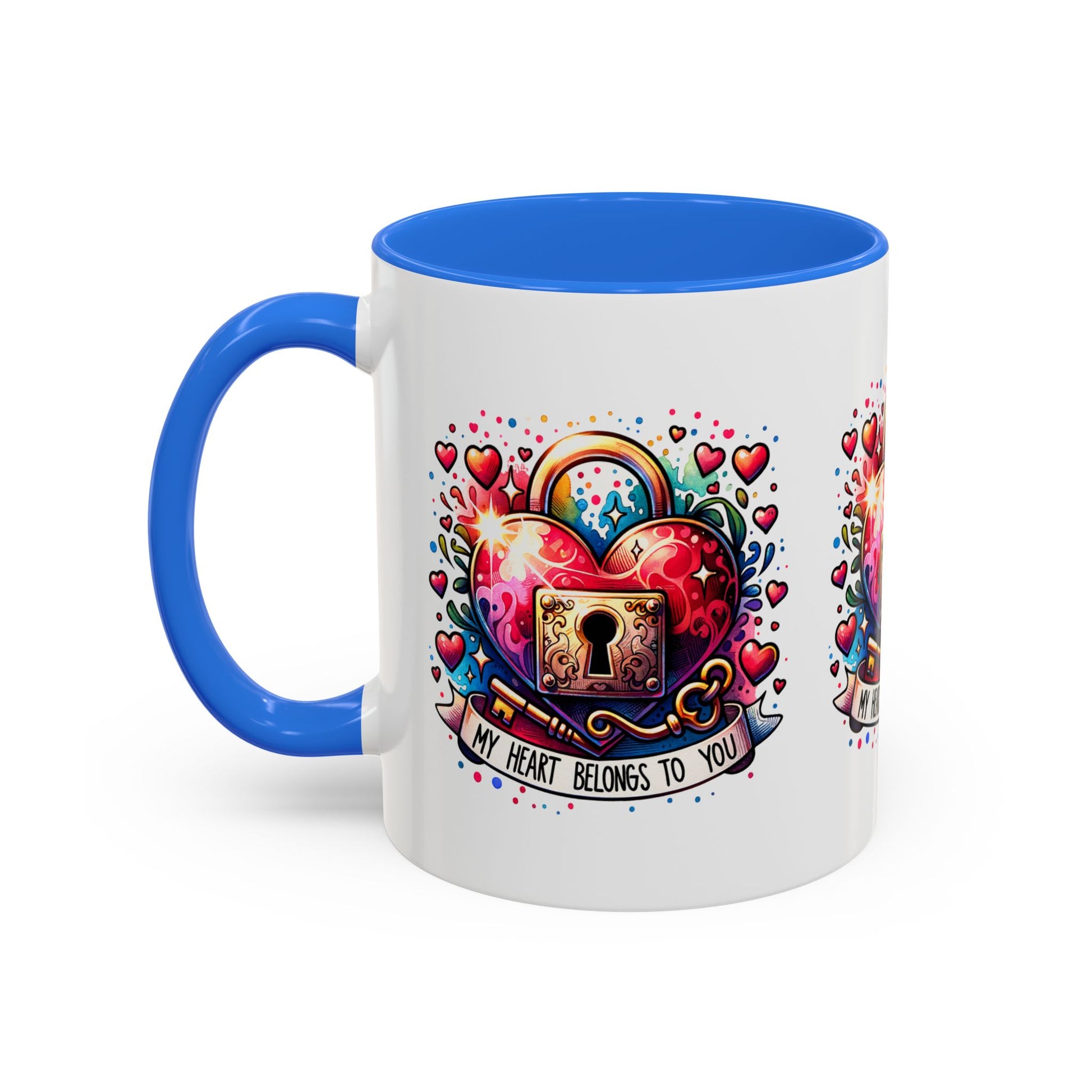My Heart Belongs to You Colorful Mugs (11oz, 15oz) - Kim’s Signature Beauty & Accessories    (Store description)