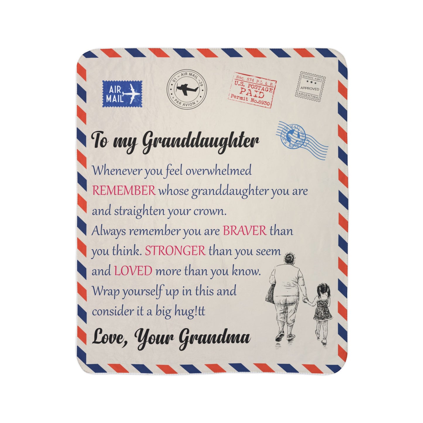 Granddaughter Fleece Blanket - Kim’s Signature Beauty & Accessories    
