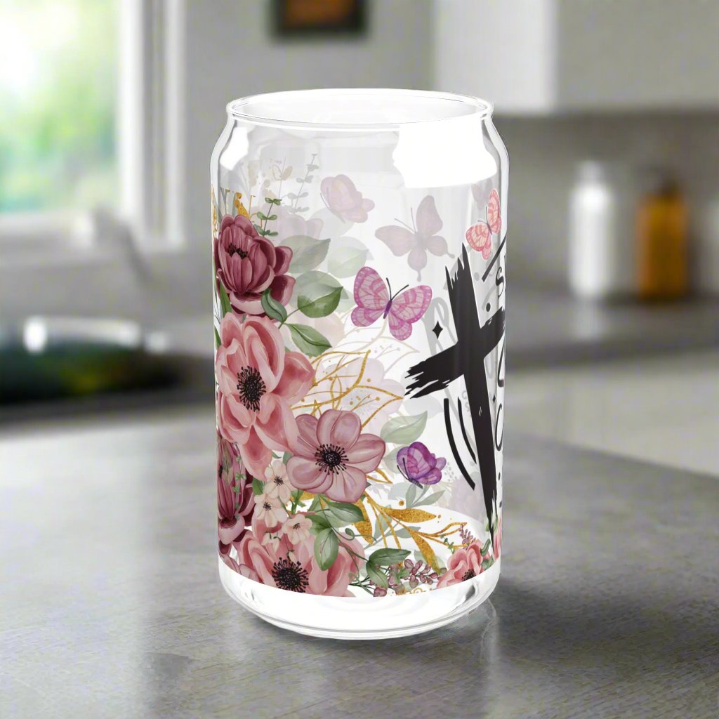 She Is Strong Glass Sipper - Kim’s Signature Beauty & Accessories    (Store description)
