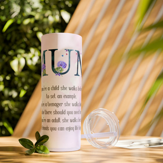 Mum | Skinny Tumbler with Straw, 20oz - Kim’s Signature Beauty & Accessories    