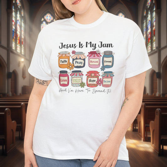 Jesus Is My Jam | Faith Cotton Tee - Kim’s Signature Beauty & Accessories    