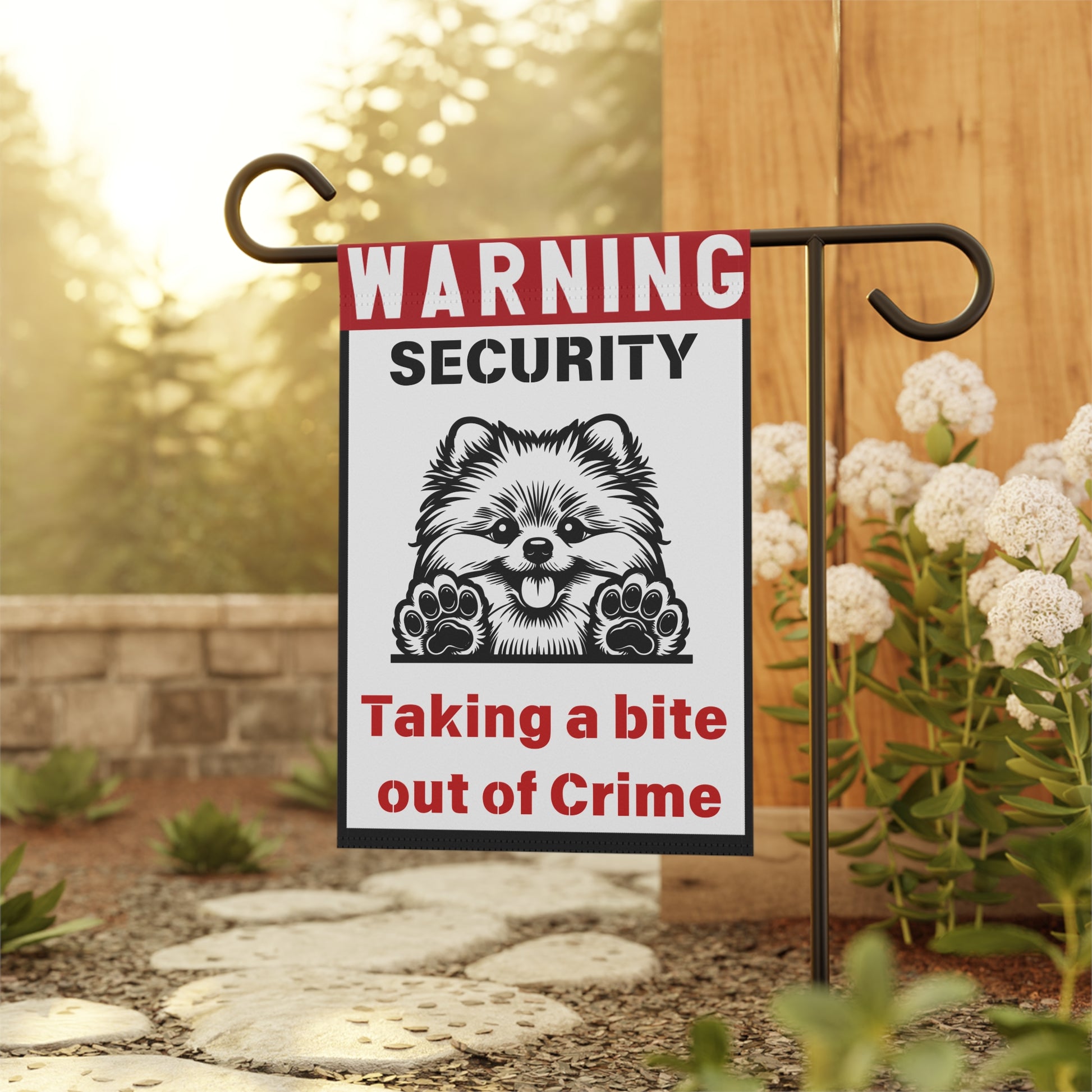 Warning, Dog Security Yard Flag - Kim’s Signature Beauty & Accessories    (Store description)