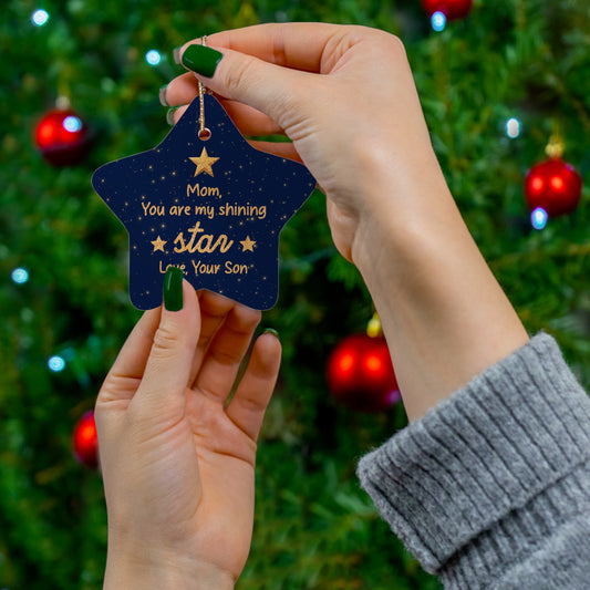 Mom Ceramic Star Ornament From Son - Kim’s Signature Beauty & Accessories    