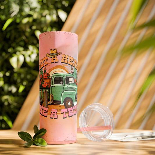 Heart like a TruckTumbler with Straw - Kim’s Signature Beauty & Accessories    (Store description)