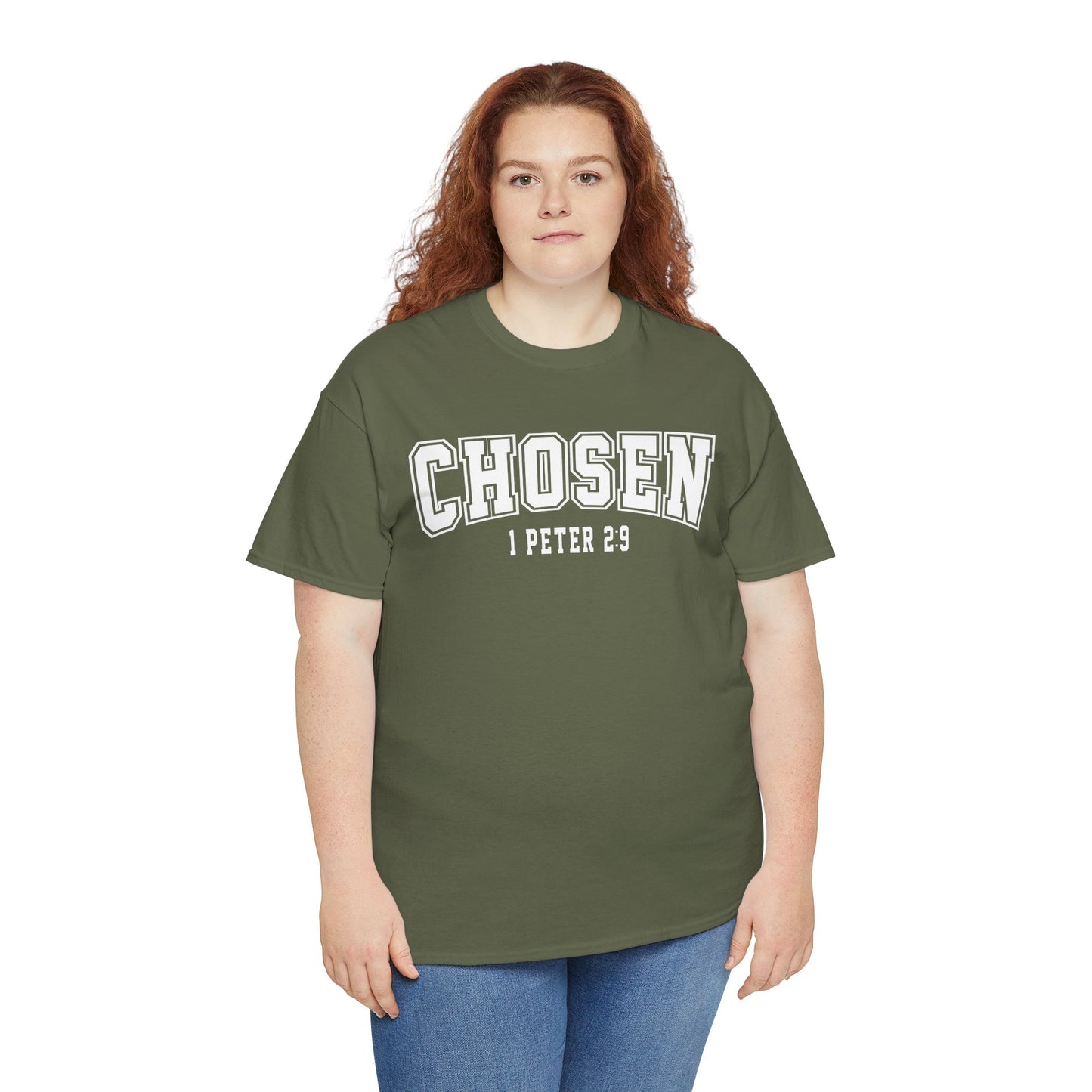 Chosen Unisex Heavy Cotton Tee - 1 Peter 2:9 Inspirational Shirt - Kim’s Signature Beauty & Accessories    
