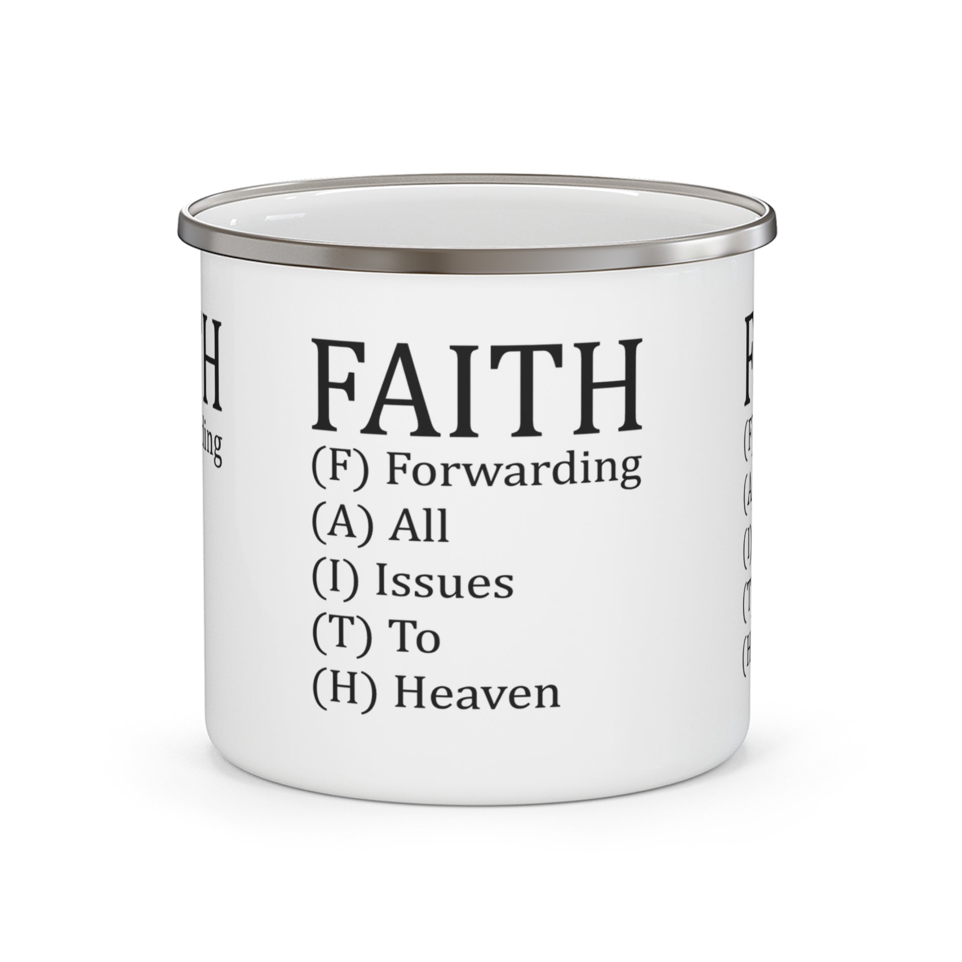 Faith Enamel Camping Mug - Kim’s Signature Beauty & Accessories    (Store description)