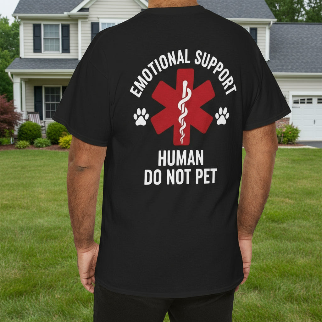 Emotional Support Human Tee - Unisex Cotton T-Shirt - Kim’s Signature Beauty & Accessories    