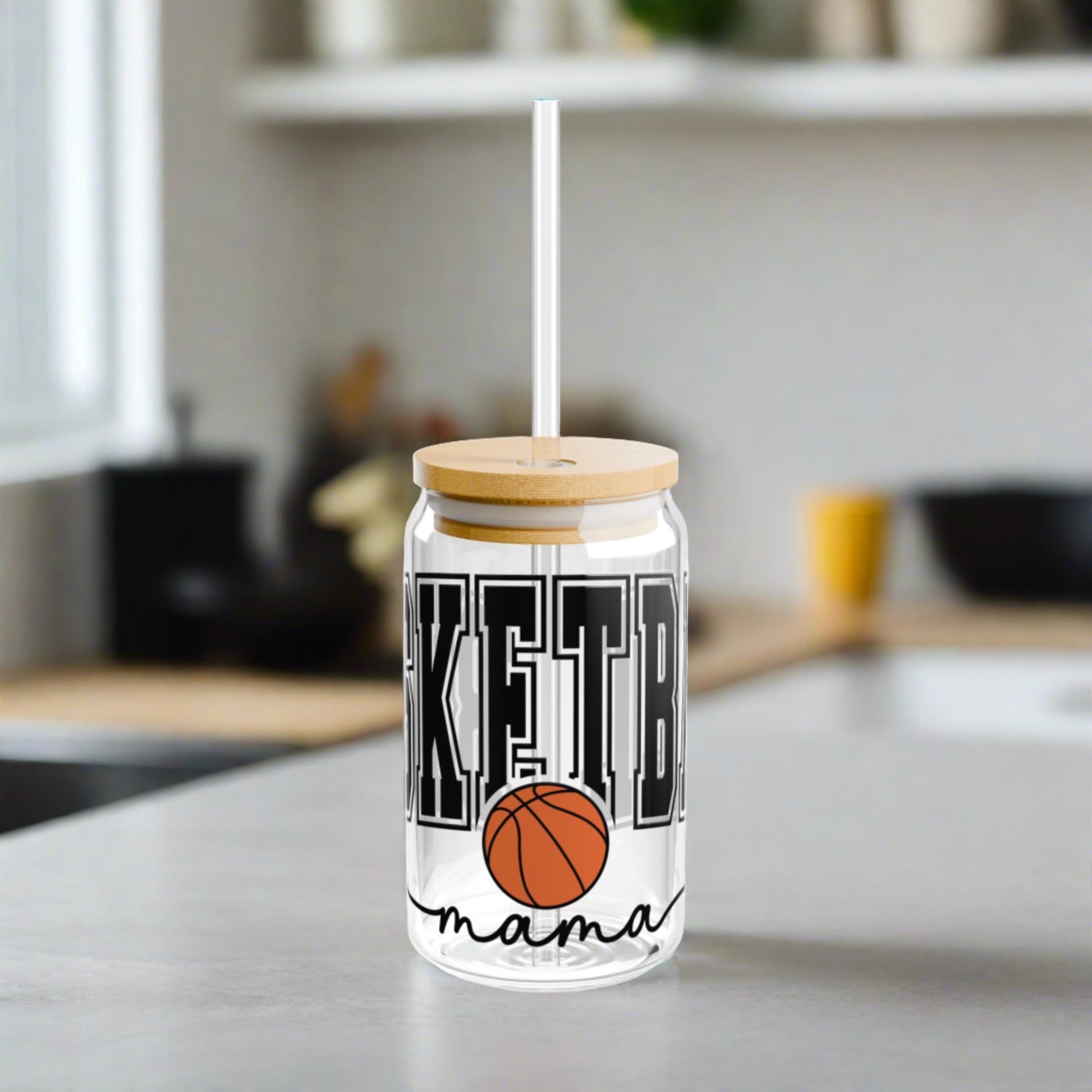 Basketball Mama Sipper Glass, 16oz - Kim’s Signature Beauty & Accessories    (Store description)
