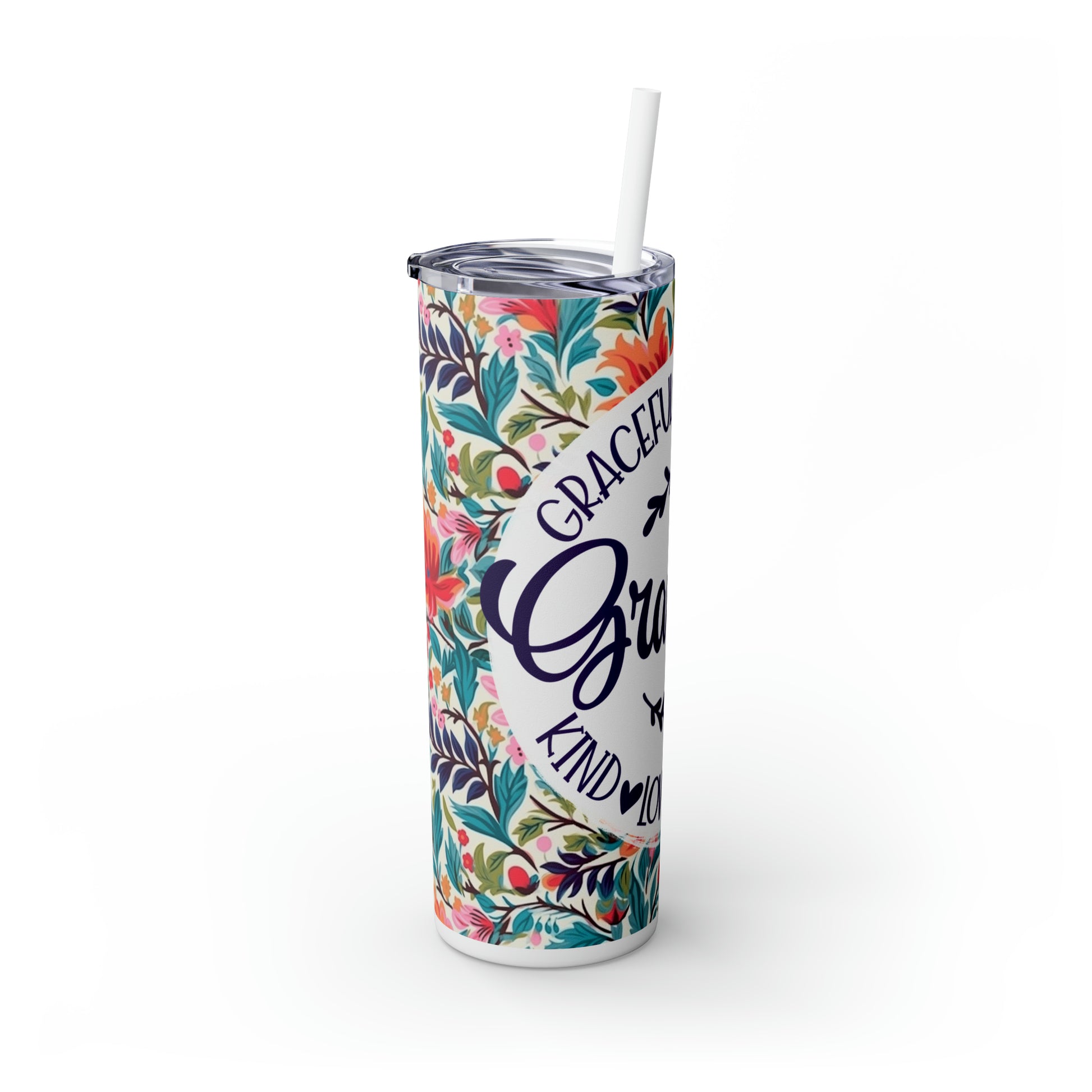 Beautiful Grandma |Skinny Tumbler with Straw, 20oz - Kim’s Signature Beauty & Accessories    (Store description)