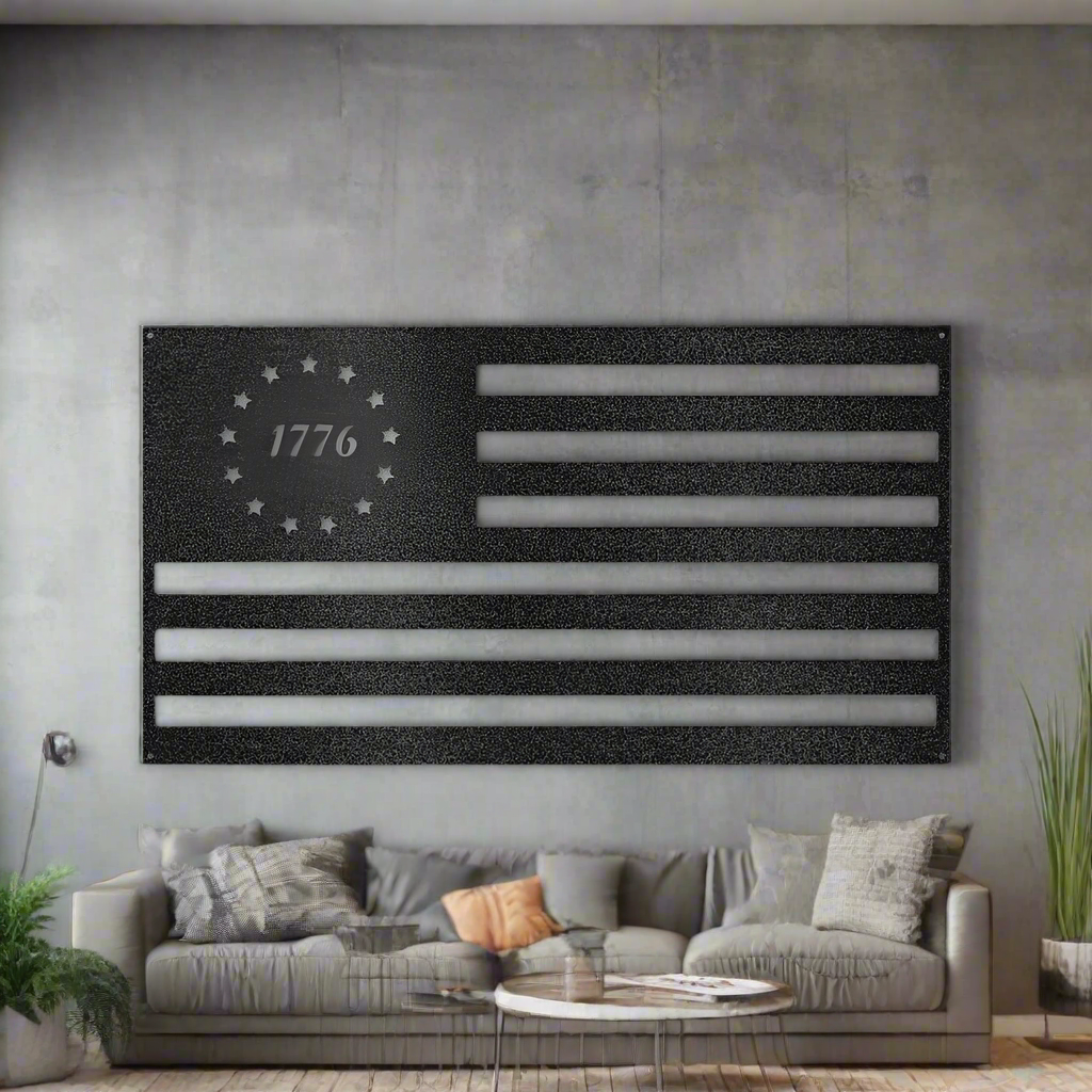 1776 Flag - Steel Sign - Kim’s Signature Beauty & Accessories    