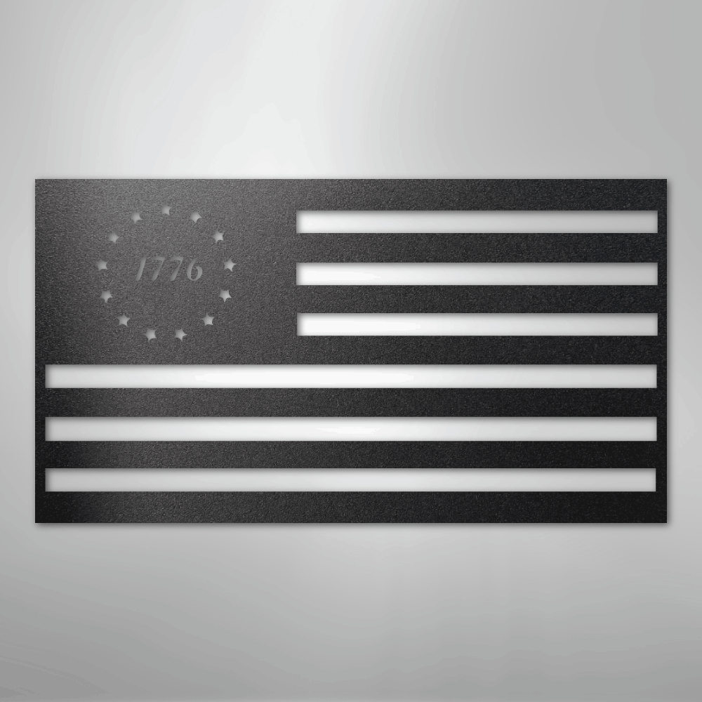 1776 Flag - Steel Sign - Kim’s Signature Beauty & Accessories