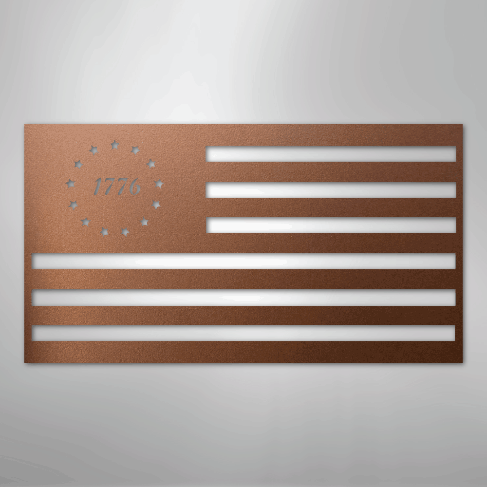 1776 Flag - Steel Sign - Kim’s Signature Beauty & Accessories