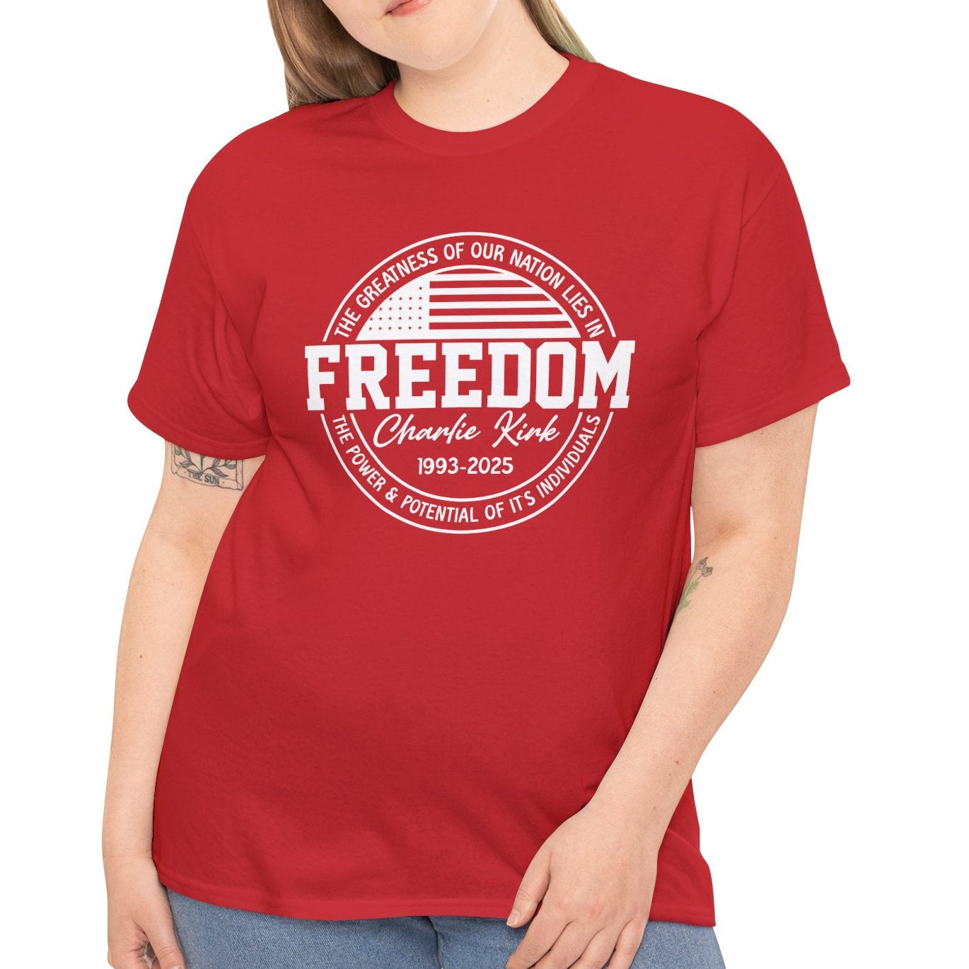 Freedom Unisex Heavy Cotton Tee, Inspirational Shirt, Everyday Wear, Gift for Patriots, Independence Day Apparel, Freedom Celebration Top - Kim’s Signature Beauty & Accessories    