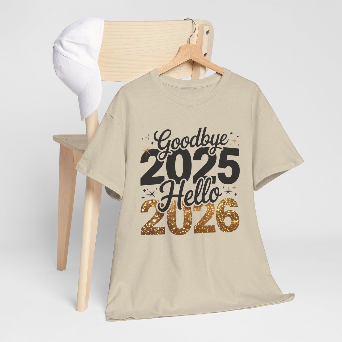 New Year Celebration Tee - Goodbye 2025 Hello 2026 - Kim’s Signature Beauty & Accessories    