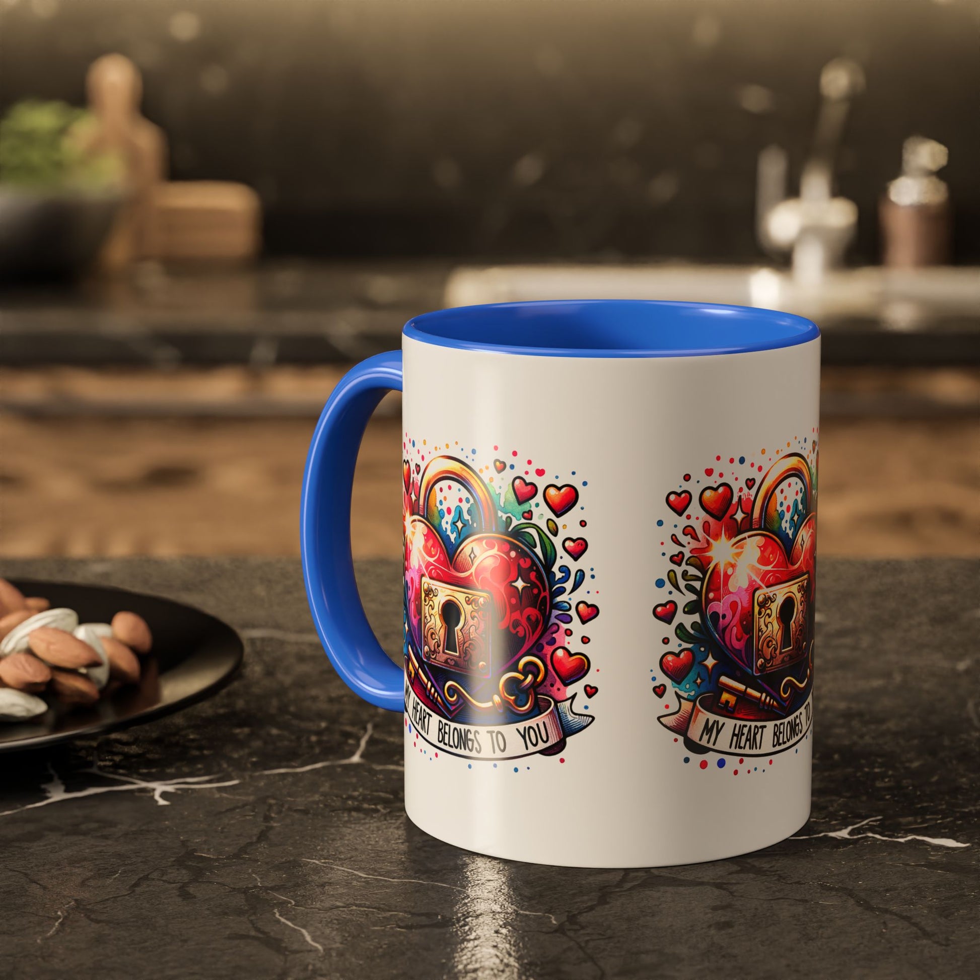 My Heart Belongs to You Colorful Mugs (11oz, 15oz) - Kim’s Signature Beauty & Accessories    (Store description)