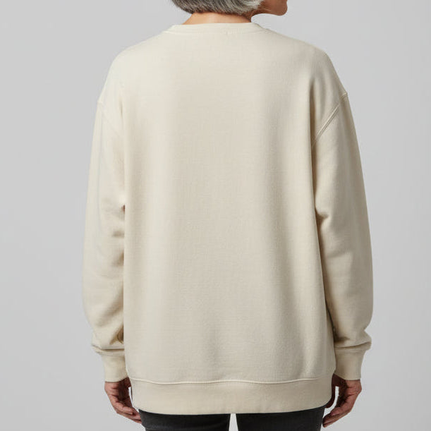 Beige sweatshirt on a white background