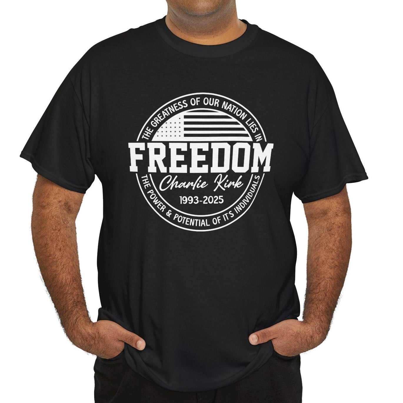 Freedom Unisex Heavy Cotton Tee, Inspirational Shirt, Everyday Wear, Gift for Patriots, Independence Day Apparel, Freedom Celebration Top - Kim’s Signature Beauty & Accessories    