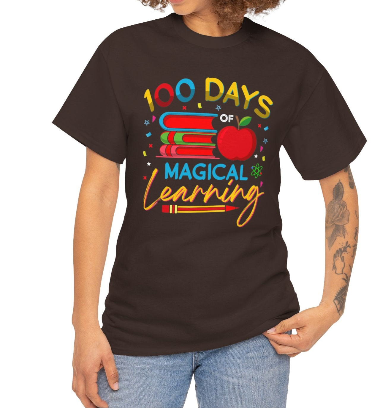 100 Days of School | Cotton Tee - Kim’s Signature Beauty & Accessories    (Store description)