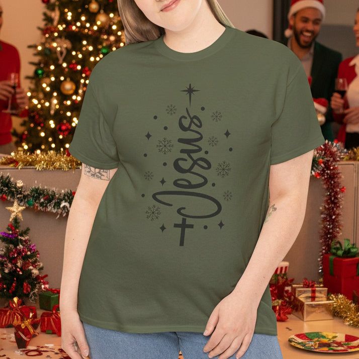 Jesus Christmas Tree T-Shirt – Faith-Inspired Holiday Tee - Kim’s Signature Beauty & Accessories    