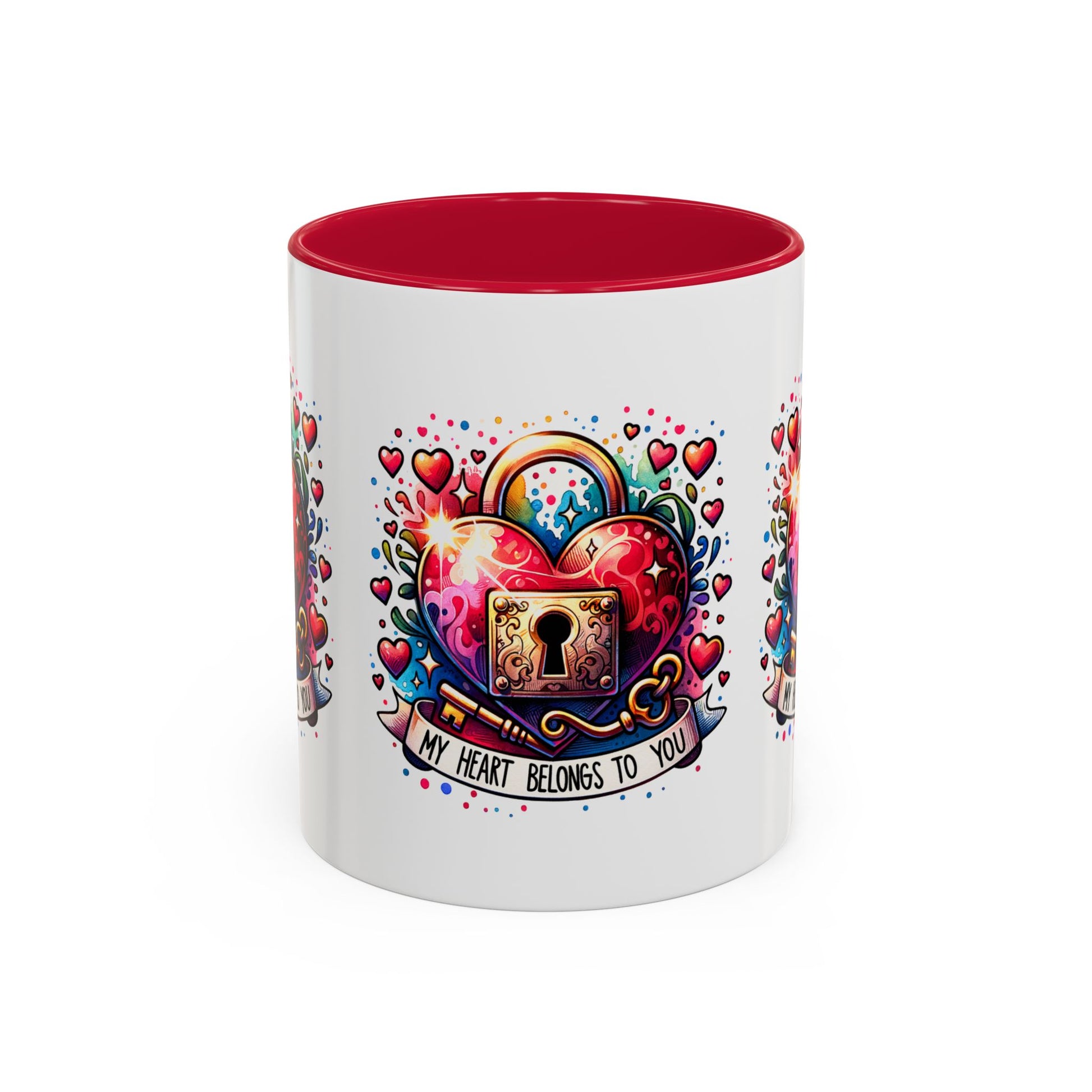 My Heart Belongs to You Colorful Mugs (11oz, 15oz) - Kim’s Signature Beauty & Accessories    (Store description)