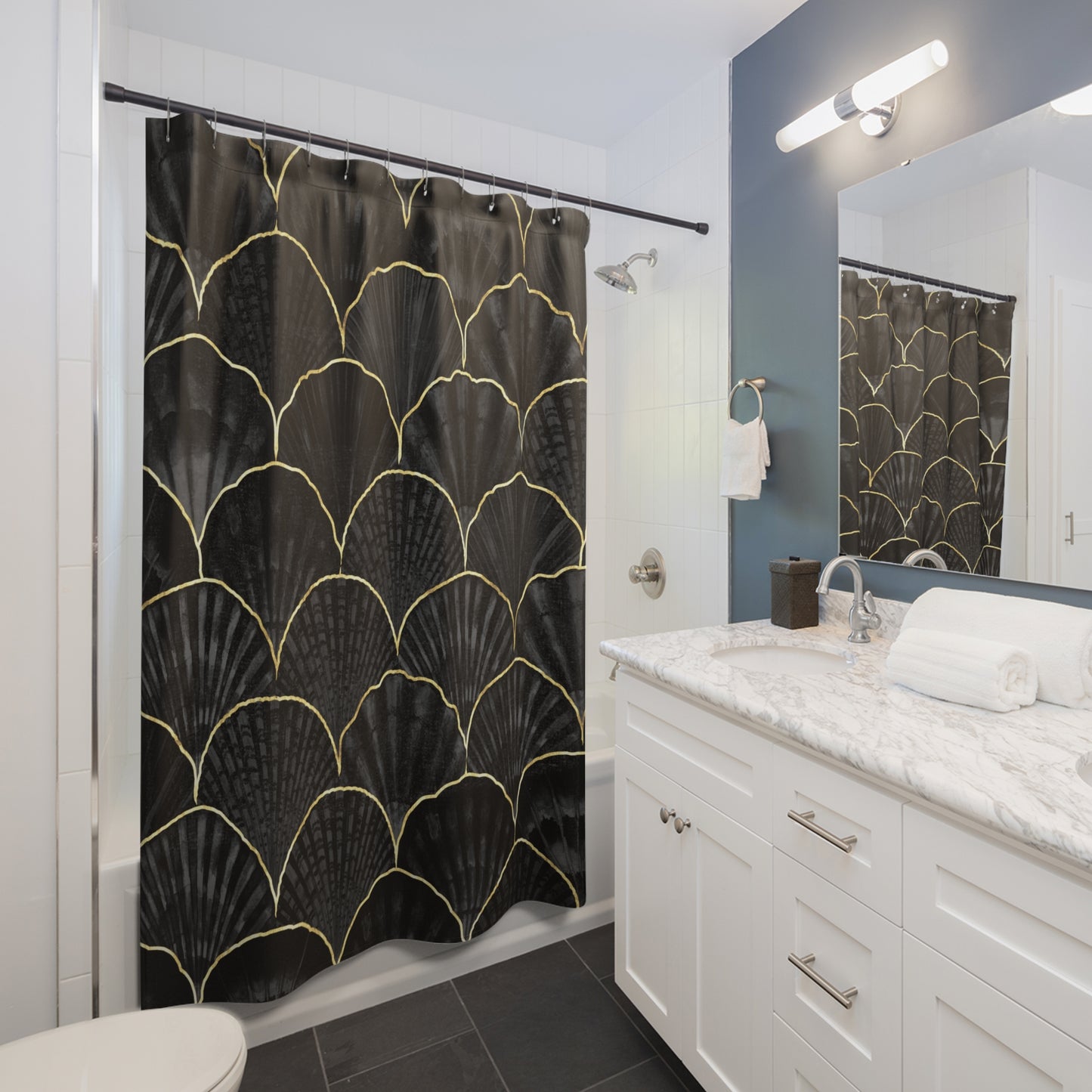 Shell Collector's Delight Shower Curtain - Kim’s Signature Beauty & Accessories    (Store description)