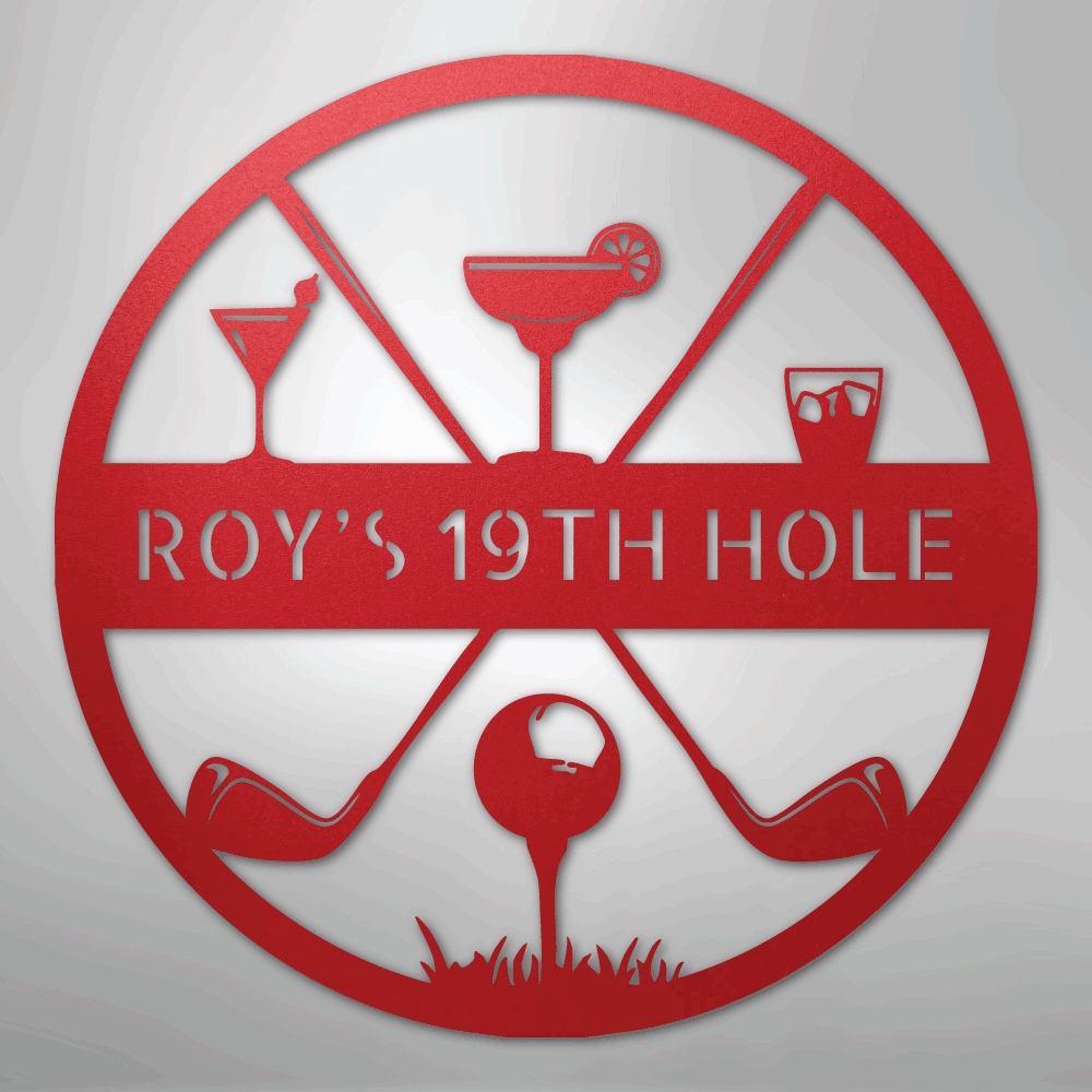 19th Hole Casual Monogram - Steel Sign - Kim’s Signature Beauty & Accessories
