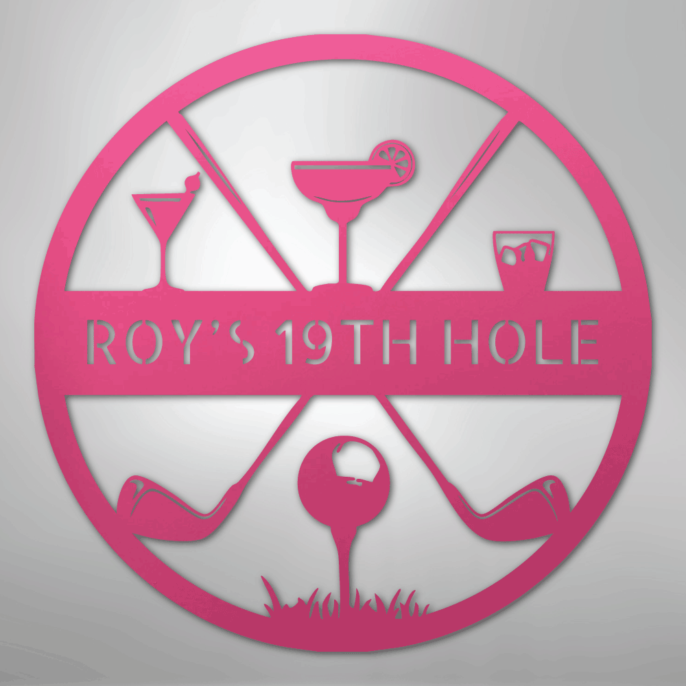 19th Hole Casual Monogram - Steel Sign - Kim’s Signature Beauty & Accessories