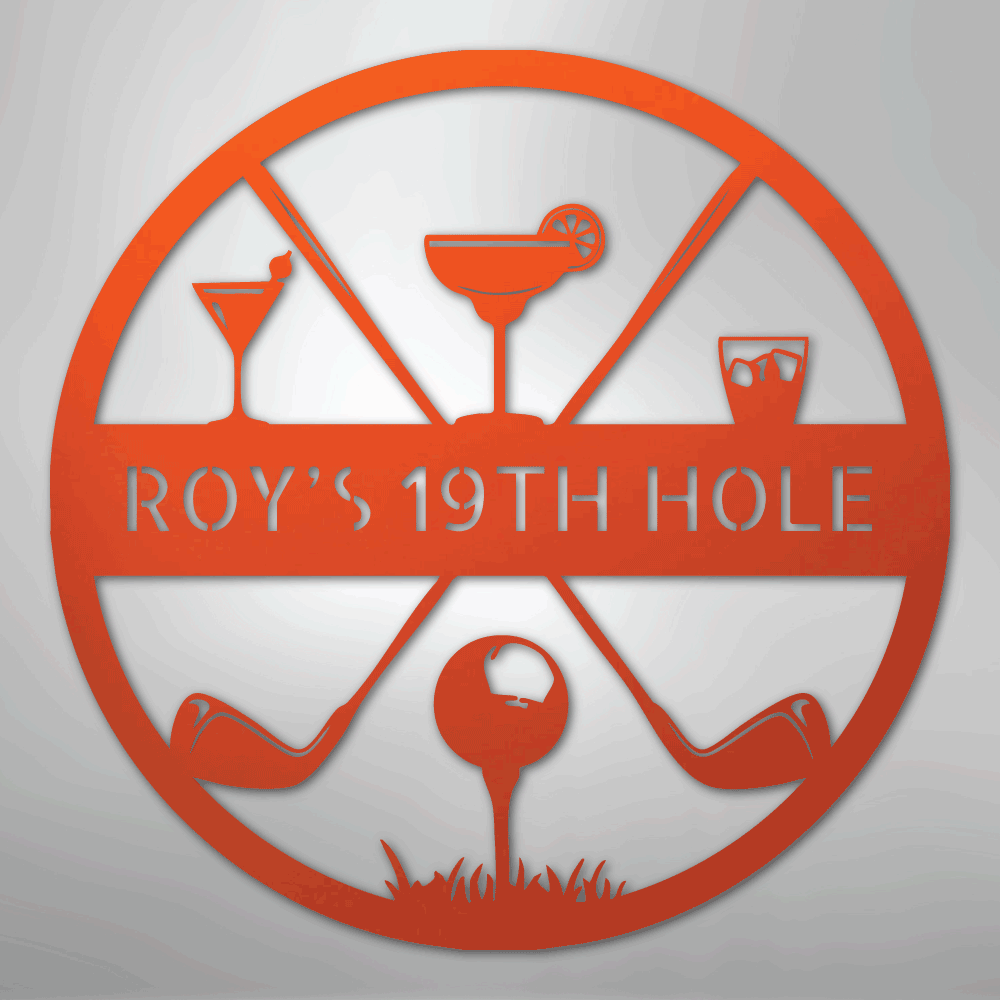 19th Hole Casual Monogram - Steel Sign - Kim’s Signature Beauty & Accessories