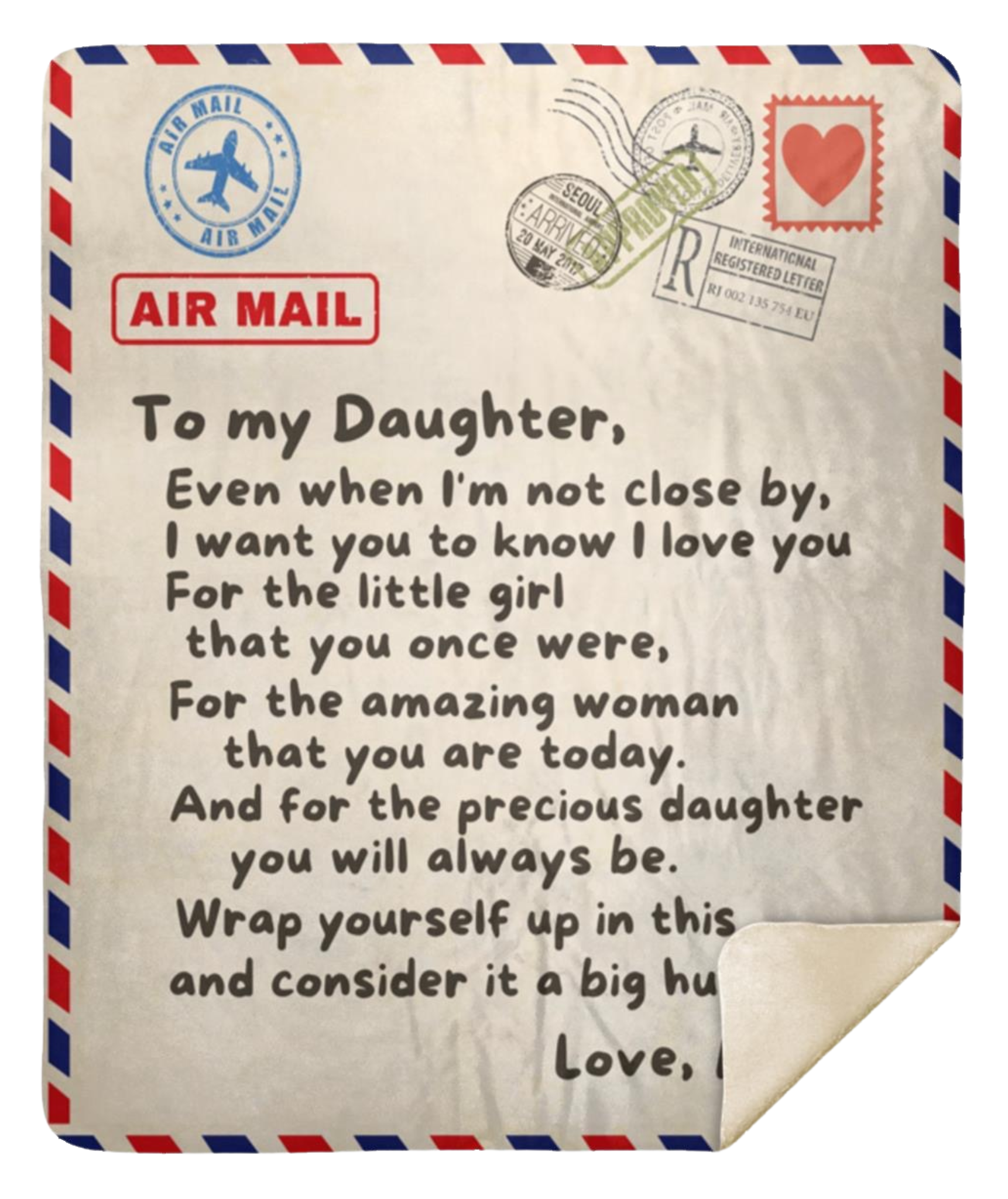 Letter to Daughter Fleece Blanket - Kim’s Signature Beauty & Accessories    (Store description)