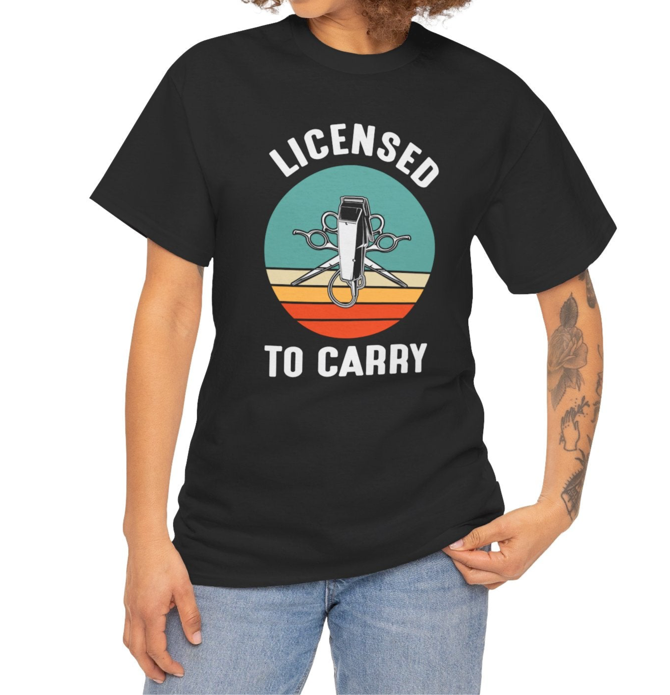 Licensed To Carry Barber |Cotton Tee - Kim’s Signature Beauty & Accessories    (Store description)