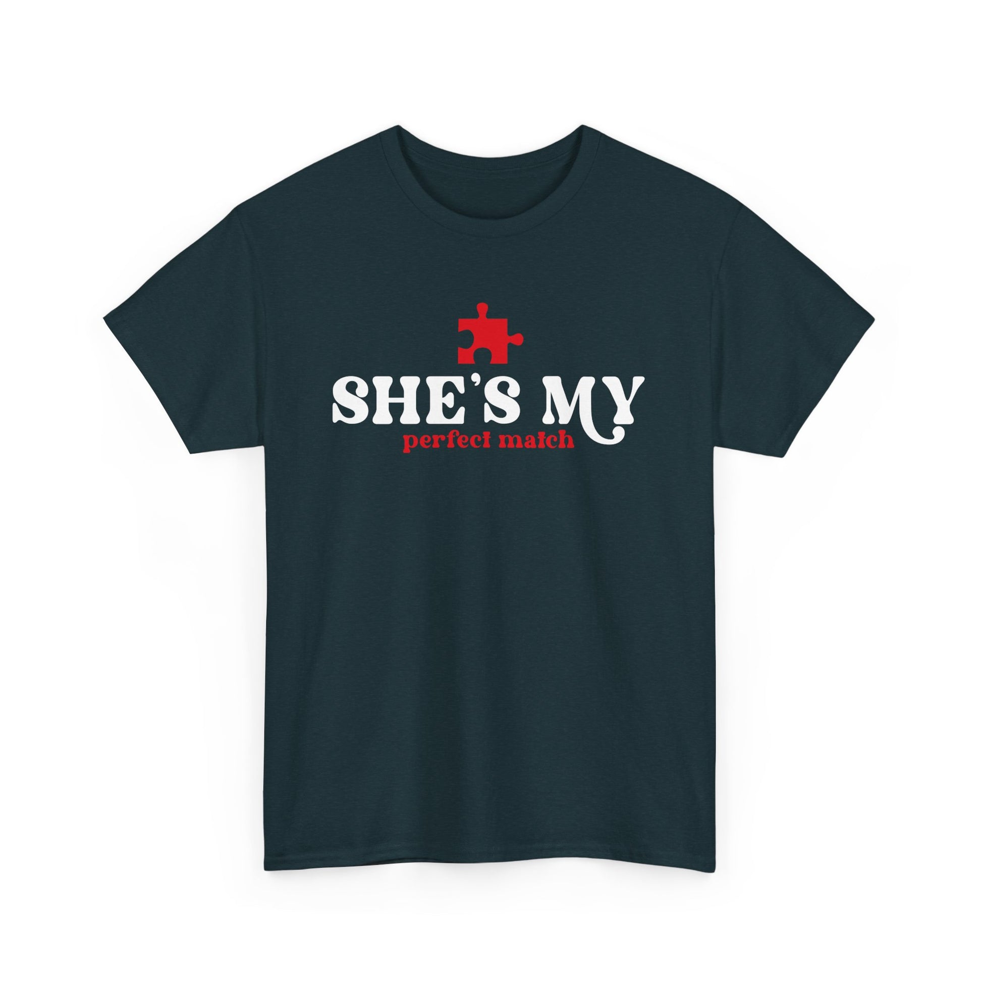 She's My Perfect Match Puzzle Piece Tee – Couple's Matching Shirt - Kim’s Signature Beauty & Accessories    (Store description)