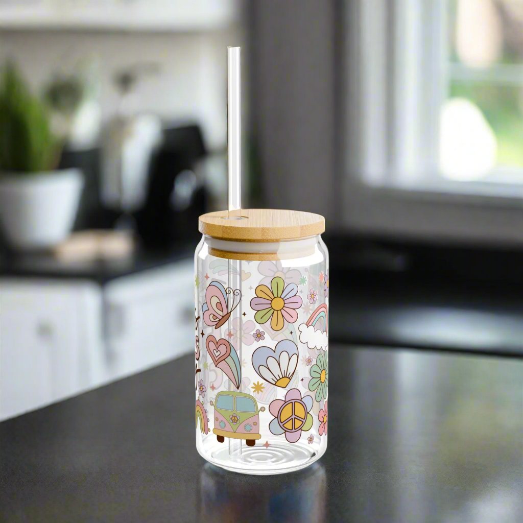 Jesus Fills My Cup Glass Sipper - Kim’s Signature Beauty & Accessories    (Store description)