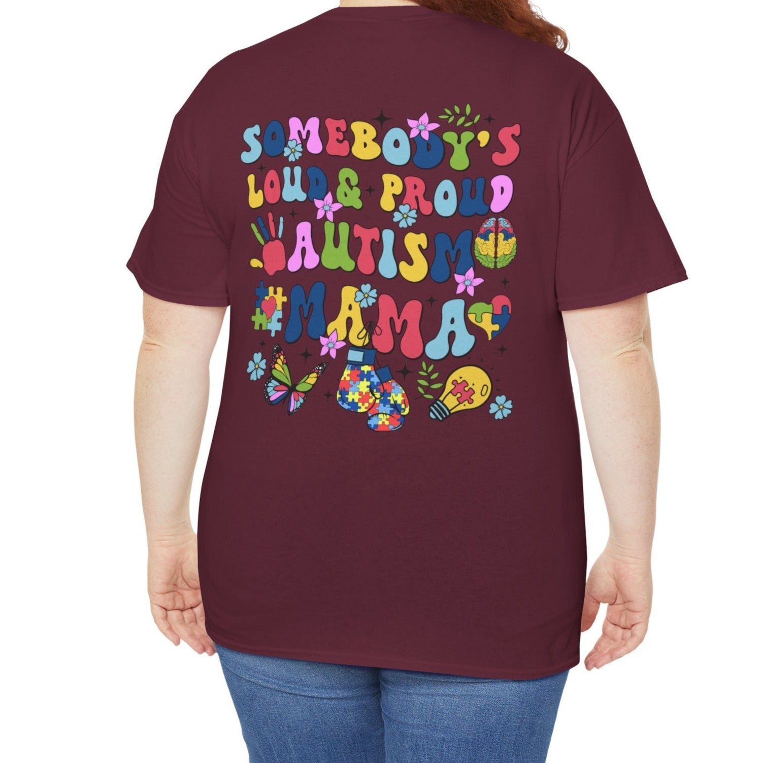 Proud mom of Autism Tee (FRONT & BACK PRINT) - Kim’s Signature Beauty & Accessories    (Store description)