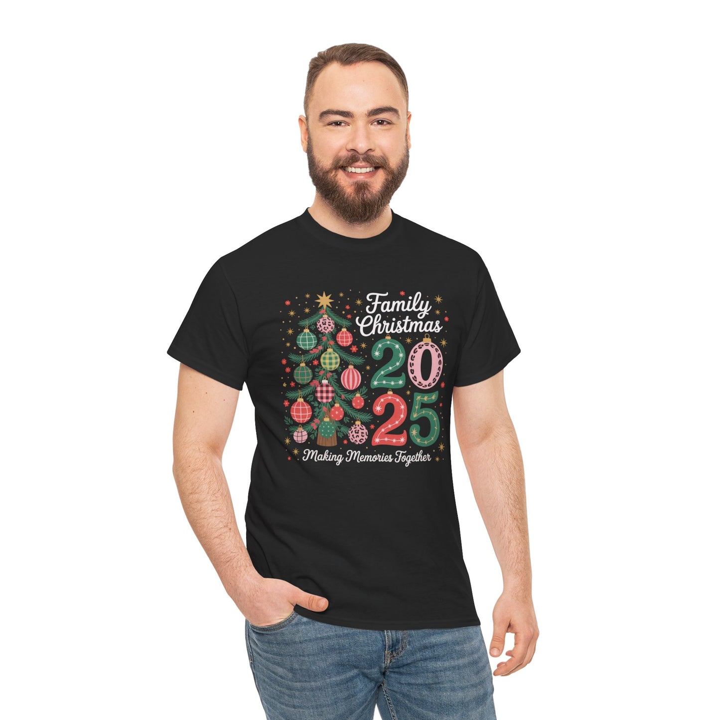 Family Christmas 2023 Unisex Heavy Cotton Tee - Making Memories Together - Kim’s Signature Beauty & Accessories    
