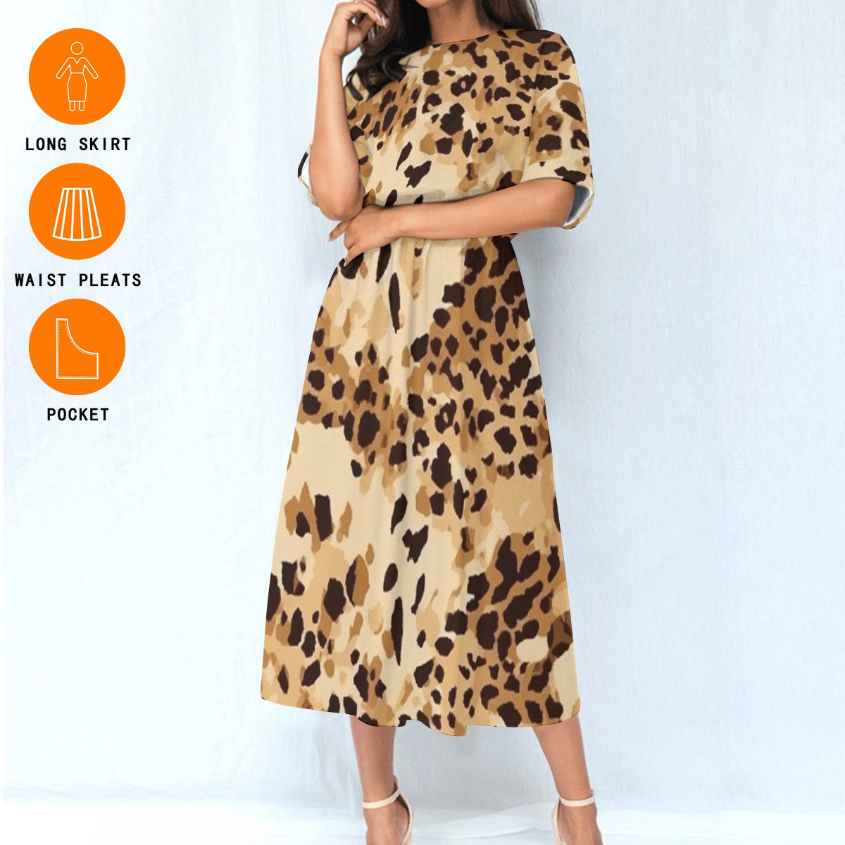 Leaping Leopard | Elastic Waist Dress - Kim’s Signature Beauty & Accessories    (Store description)