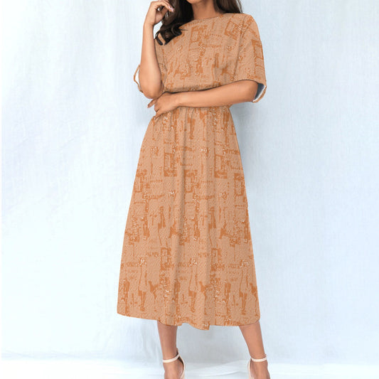 Be Nautral | Elastic Waist Dress - Kim’s Signature Beauty & Accessories    