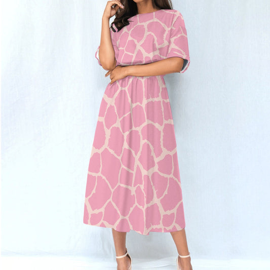 Hot in Pink | Elastic Waist Dress - Kim’s Signature Beauty & Accessories    