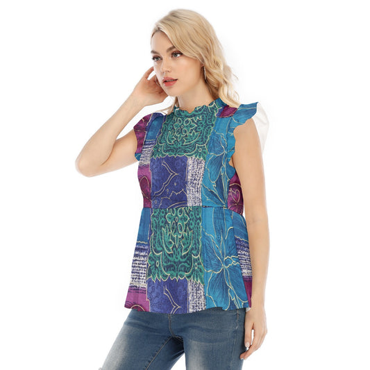 Elegant Lotus Leaf Sleeve Casual Blouse - Kim’s Signature Beauty & Accessories    