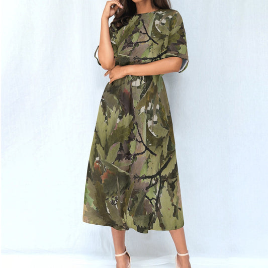 Camo Fashion Elastic Waist Dress - Kim’s Signature Beauty & Accessories    (Store description)
