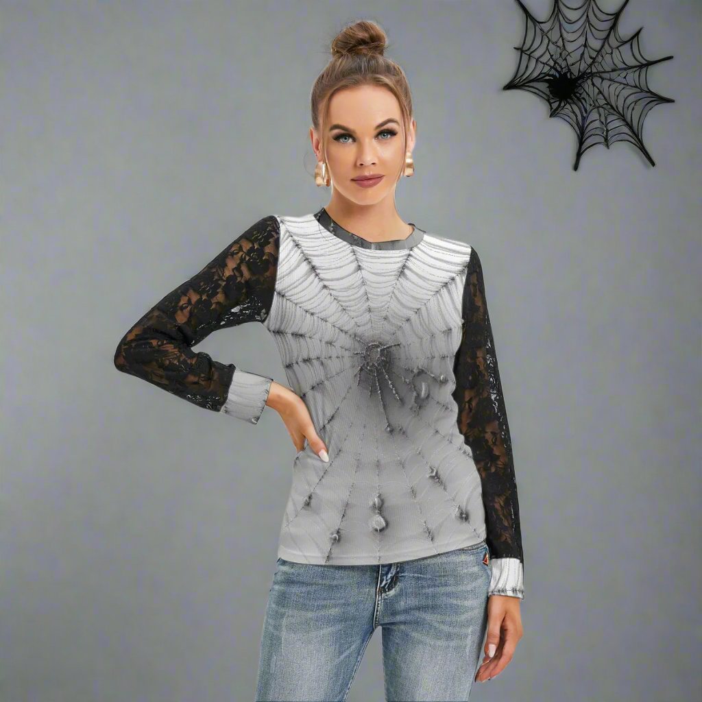 Sexy Spider Web T-shirt - Kim’s Signature Beauty & Accessories    